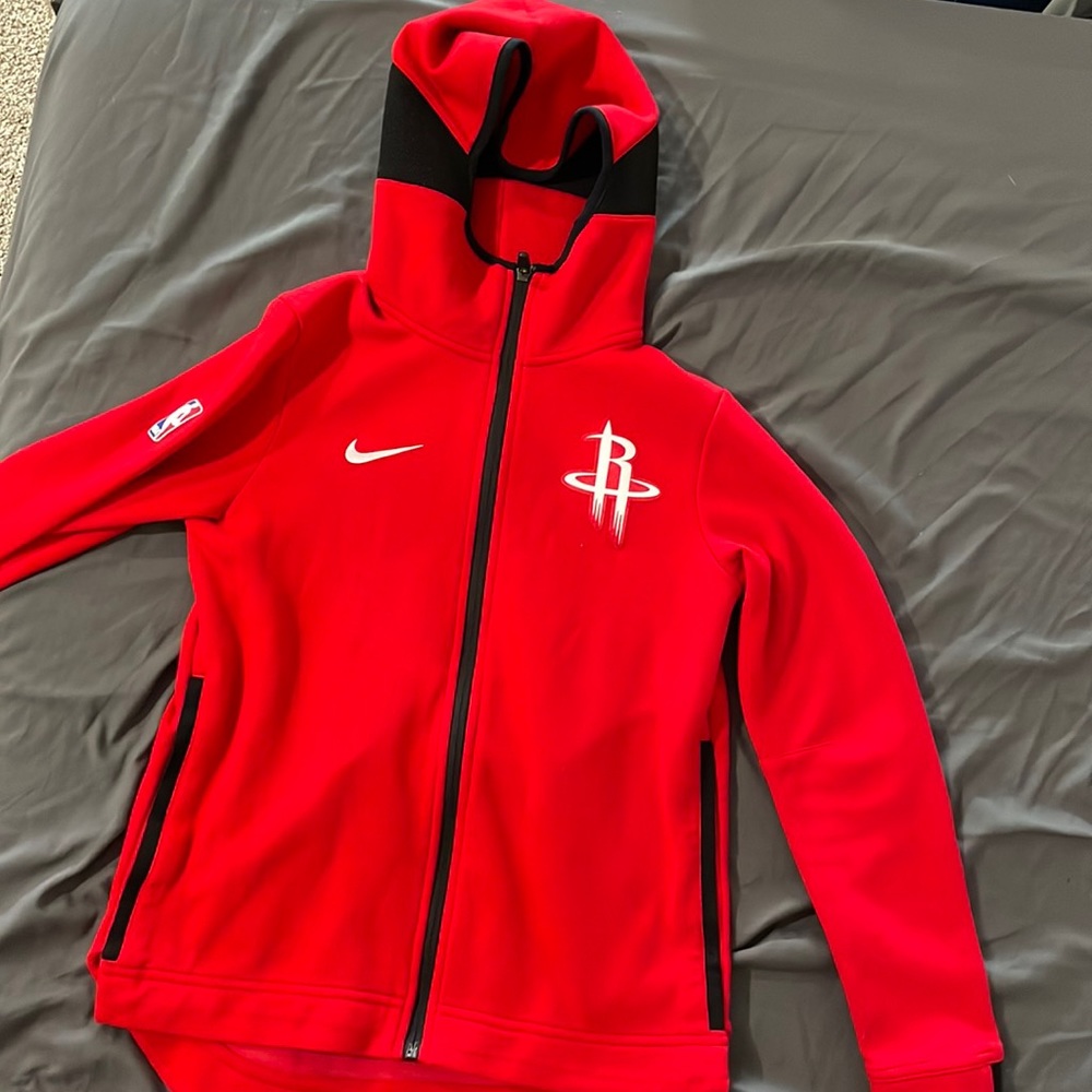 red rockets nba dri-fit zip up